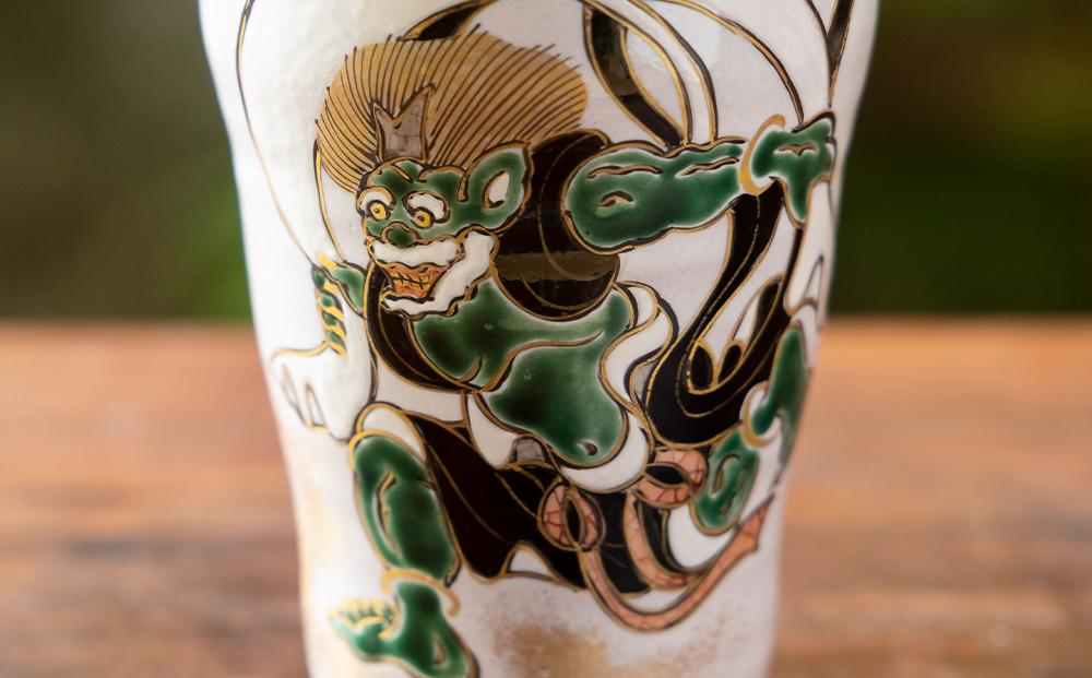 【小手鞠窯】タンブラー(風神雷神)｜京都 食器 コップ 人気［ 京都 京焼 清水焼 食器 コップ カップ 人気 おすすめ 伝統工芸 お取り寄せ 通販 送料無料 ふるさと納税 ］