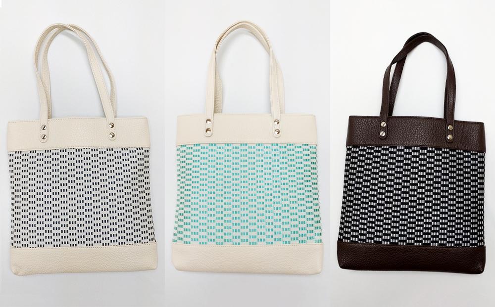 【Kyoto SILK Hannari】オリジナルトート（白藍・白エメグリーン・黒グレー）