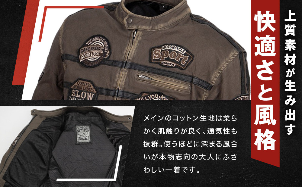 【デグナー】コットンジャケット[23SJ-6]〈カーキ・XLサイズ〉｜京都 バイクギア 人気ブランド バイク［ 京都 バイク バイクギア 人気 おすすめ ツーリング ライダー バイカー お取り寄せ 送料無料 ふるさと納税 ］