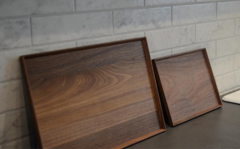 【高島屋選定品】＜FILE FURNITURE WORKS＞木製トレー(W45×D30)/ウォールナット/L｜京都 家具 トレー 人気ブランド［ 京都 家具 インテリア おしゃれ 人気 おすすめ 東京 田園調布 ショールーム オーダーメイド お取り寄せ 通販 ふるさと納税 ］