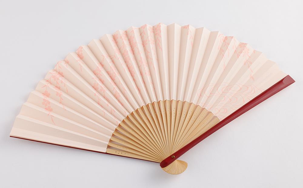 【伏見上野旭昇堂】漆喰京扇子(桜)｜京都 扇子 京扇子 人気［ 京都 扇子 和装 和風 工芸 人気 おすすめ ギフト プレゼント 贈答 お取り寄せ 通販 送料無料 ふるさと納税 ］