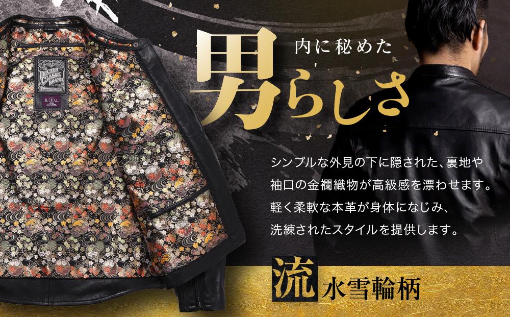 【デグナー】クラシック×花山コラボジャケット 21SJ-14K 流水雪輪柄＜Mサイズ＞［ 京都 バイクギア ジャケット 人気 おすすめ 革 レザー ツーリング ライダー バイカー バイク ブランド メーカー ギア パーツ ］
