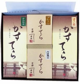 【カステラハウス一番館】箱入り京カステラ 舞妓セット 大2本 小2本（大：宇治抹茶・ほうじ茶、小：丹波黒豆・プレーン）［ 京都 スイーツ かすてら おいしい 人気 おすすめ お取り寄せ お菓子 和菓子 ］