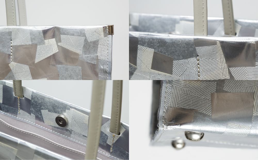 【KENTO HASHIGUCHI×京都西陣織】銀引箔 トートバッグ B5 縦型｜京都 バッグ 鞄 人気 ブランド［ 京都 バッグ 鞄  西陣織 人気 おすすめ ファッション おしゃれ お取り寄せ 通販 送料無料 ふるさと納税 ］