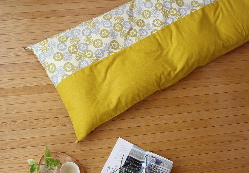 【 洛中高岡屋 】カバータイプごろ寝敷きふとん（ゆったりサイズ・菜の花フローラル）