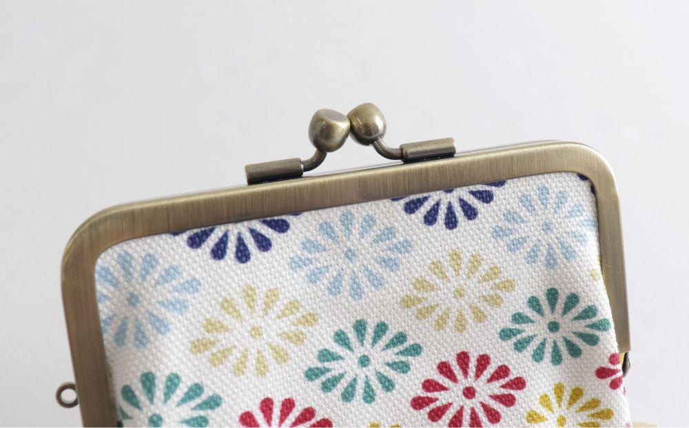 【AYANOKOJI】平親子がま口財布(京都菊菱 白)