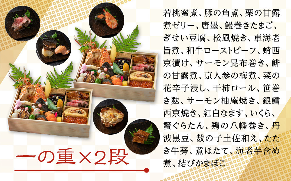 こうろ特製 大満足の一人前おせち料理(ニ客) ｜京都 老舗旅館 人気おせち［ 旅館こうろ おせち おせち料理 京料理 人気 おすすめ グルメ 正月 お祝い 老舗 グルメ ご自宅用 2027 正月 お祝い お取り寄せ 通販 送料無料 ふるさと納税 ］