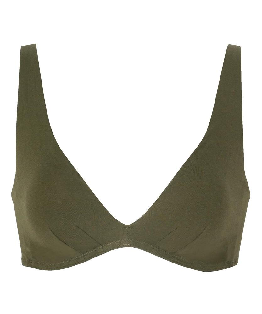 【ウンナナクール】364 コットン＜Sサイズ＞オリーブ1枚｜京都 ワコール インナーブランド ラクときれいを叶えるノンワイヤーブラジャー 人気［ 毎日つけたい ブラジャー 楽 きれい 人気 おすすめ 下着 レディース 肌着 ギフト プレゼント お取り寄せ 通販 送料無料 ふるさと納税 ］