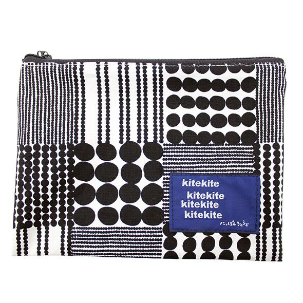 【kitekite/青野株式会社】雑貨セット/ねこ柄（布マスク・マスクポーチ・平ポーチ・ガーゼハンカチ）