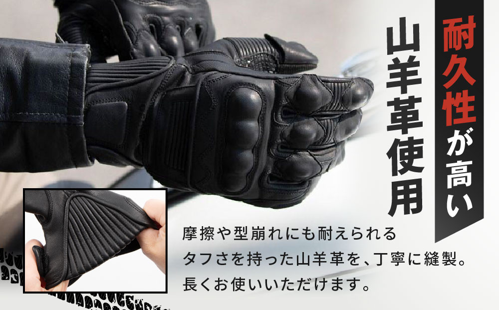 【デグナー】プロテクター付きレザーグローブ ブラック [TG-94]【サイズXL】［ 京都 バイクギア グローブ 人気 おすすめ 革 レザー ツーリング ライダー バイカー バイク ブランド メーカー ギア パーツ ］