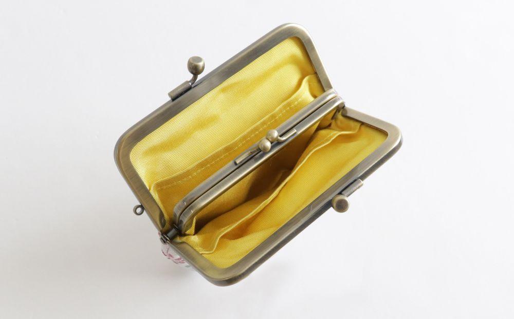 【AYANOKOJI】平親子がま口財布(京都菊菱 白)