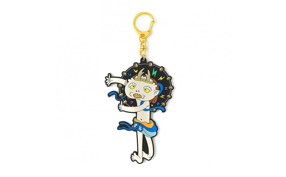 村上隆 もののけ京都 ラバーキーホルダー雷神図 Rubber keychain / Thunder God｜京都 アート キーホルダー［ 京都 村上隆 カイカイキキ アーティスト 雷神 ラバーキーホルダー もののけ おしゃれ かわいい アート 現代美術 人気 おすすめ 通販 送料無料 ふるさと納税 ］