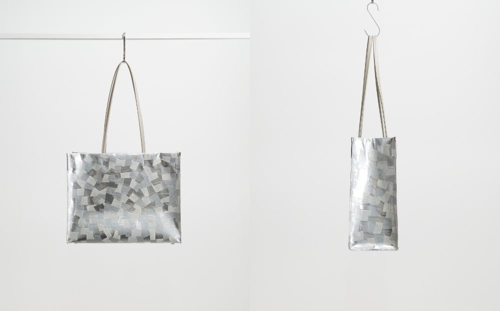 【KENTO HASHIGUCHI×京都西陣織】銀引箔 トートバッグ A4 横型｜京都 バッグ 鞄 人気 ブランド［ 京都 バッグ 鞄  西陣織 人気 おすすめ ファッション おしゃれ お取り寄せ 通販 送料無料 ふるさと納税 ］