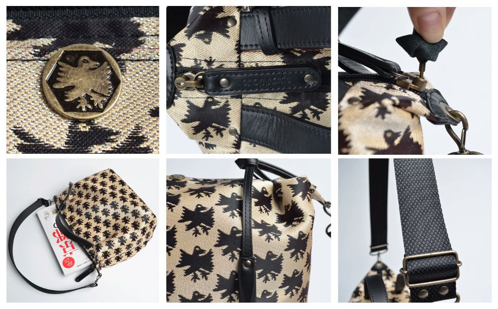 【onomasato】3ways バッグ M《CASUAL collection》/ カラスつづれ表｜京都 ブランドバッグ 人気シリーズ［ 肘掛け・肩掛け・斜め掛けが可能 撥水 西陣織 日常使い 人気 おすすめ ギフト プレゼント お取り寄せ 通販 送料無料 ふるさと納税 ］