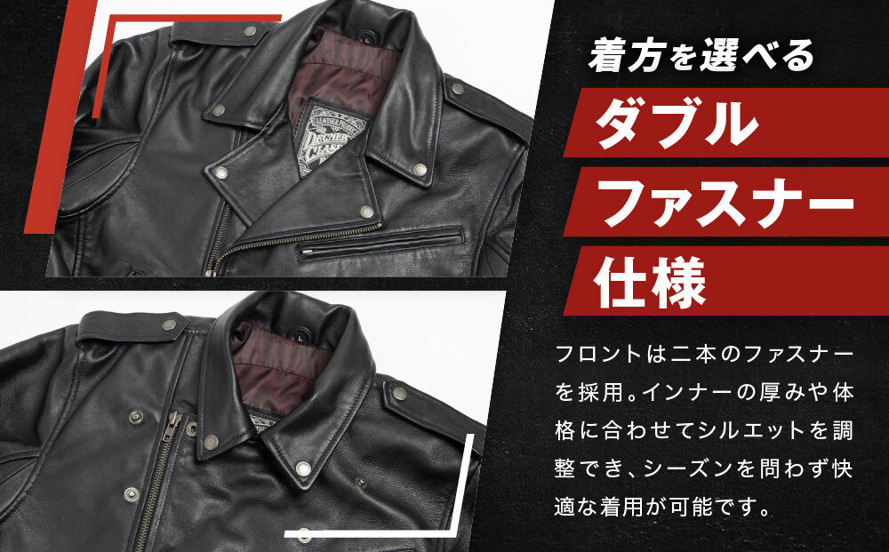 【デグナー】レザージャケット[24WJ-4] Lサイズ｜京都 バイクギア 人気ブランド ジャケット バイク［ レザージャケット 革ジャン ジャケット 革 レザー 羊革 ツーリング シック ライダー バイカー おしゃれ かっこいい 人気 おすすめ 送料無料 ふるさと納税 ］