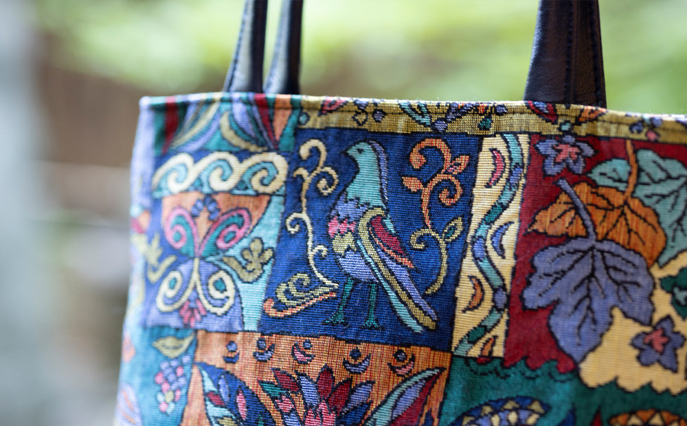【京都三昌】ゴブラン織り手提げ［ 京都 バッグ 職人 手作り 手提げ 鞄 麻の葉 ちりめん 上品 カジュアル フォーマル 雑貨 人気 おすすめ 外出 おでかけ お取り寄せ 通販 送料無料 ふるさと納税 ］