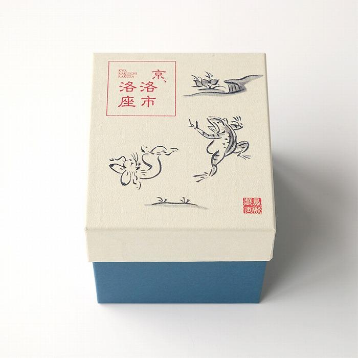 【たち吉】鳥獣戯画 湯呑 赤絵