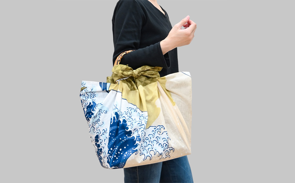 【三陽商事】浮世絵 風呂敷 北斎波［ 京都 風呂敷 ふろしき バッグ 人気 おすすめ エコ おしゃれ 収納 お弁当 和柄 お取り寄せ 通販 送料無料 ふるさと納税 ］