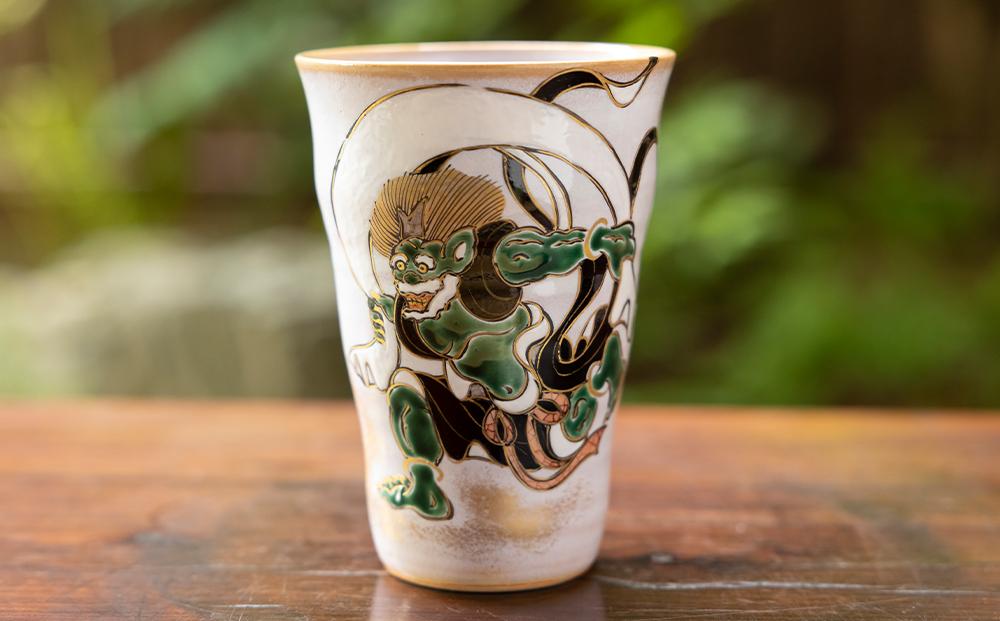 【小手鞠窯】タンブラー(風神雷神)｜京都 食器 コップ 人気［ 京都 京焼 清水焼 食器 コップ カップ 人気 おすすめ 伝統工芸 お取り寄せ 通販 送料無料 ふるさと納税 ］