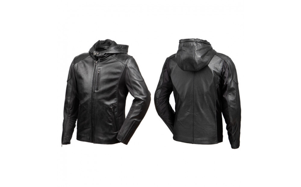 【デグナー】フード付きレザージャケット [24SJ-3] ＜Mサイズ＞［ 京都 バイク 革製品 ブランド レザー フード ジャケット 人気 おすすめ かっこいい おしゃれ 上着 革 ツーリング ライダー バイカー バイクギア メーカー ギア パーツ 送料無料 ふるさと納税 ］