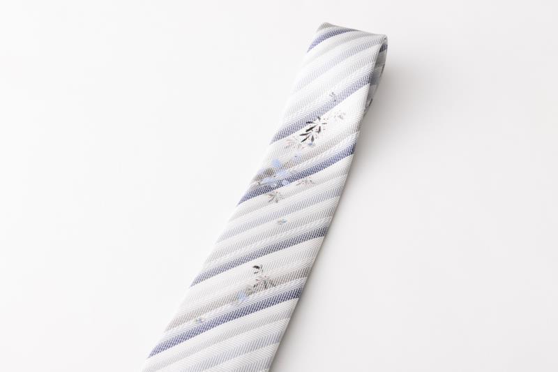 【西陣活性化を応援！】シルク100％西陣織手書きネクタイ（誕生花・１１月だいもんじそう）