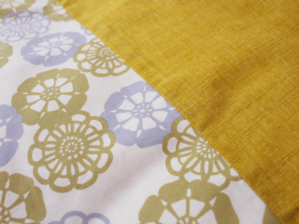 【 洛中高岡屋 】カバータイプごろ寝敷きふとん（ゆったりサイズ・菜の花フローラル）