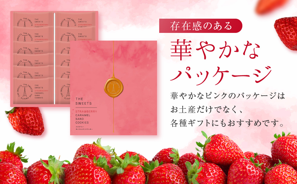 ザ・スウィーツ 苺キャラメルサンドクッキー(12個)｜スイーツブランド クッキー 人気 おすすめ［ シャディ スイーツ THE SWEETS キャラメルサンドクッキー ストロベリー 人気 おすすめ いちご 苺 クッキー スイーツ お菓子 チョコ ギフト プレゼント お取り寄せ 送料無料 ふるさと納税 ］