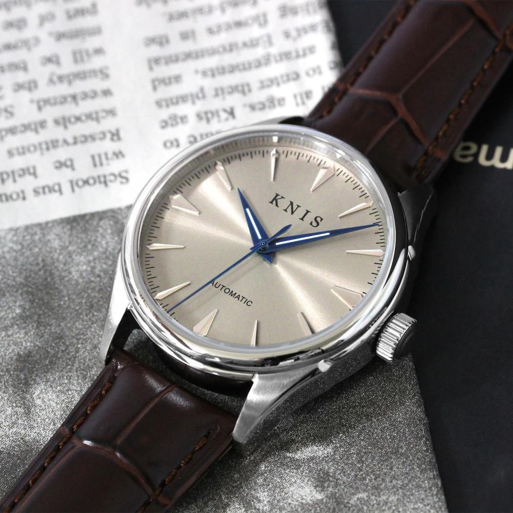 【KNIS KYOTO】サンレイダイアル 日本製 自動巻き 腕時計 革ベルト レザー シャンパンゴールド｜京都発 腕時計 人気ブランド おしゃれ［ 京都 ニス 腕時計 国産 MIYOTA おしゃれ 上品 人気 おすすめ ウォッチ 時計 高級 ファッション お取り寄せ 通販 送料無料 ふるさと納税 ］