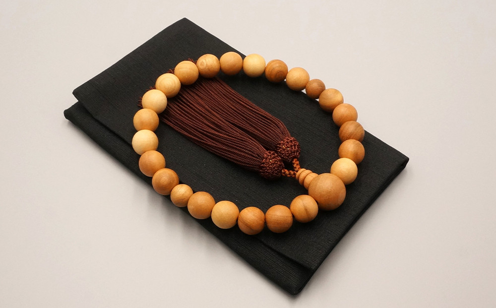 【数量限定】【神戸珠数店】〈京念珠〉京都の桜 男性用数珠/女性用数珠 ペアセット 数珠袋2枚付き［ 京都 老舗 略式数珠 片手数珠 人気 おすすめ 数珠 珠数 念珠 お取り寄せ 通販 送料無料 ふるさと納税 ］