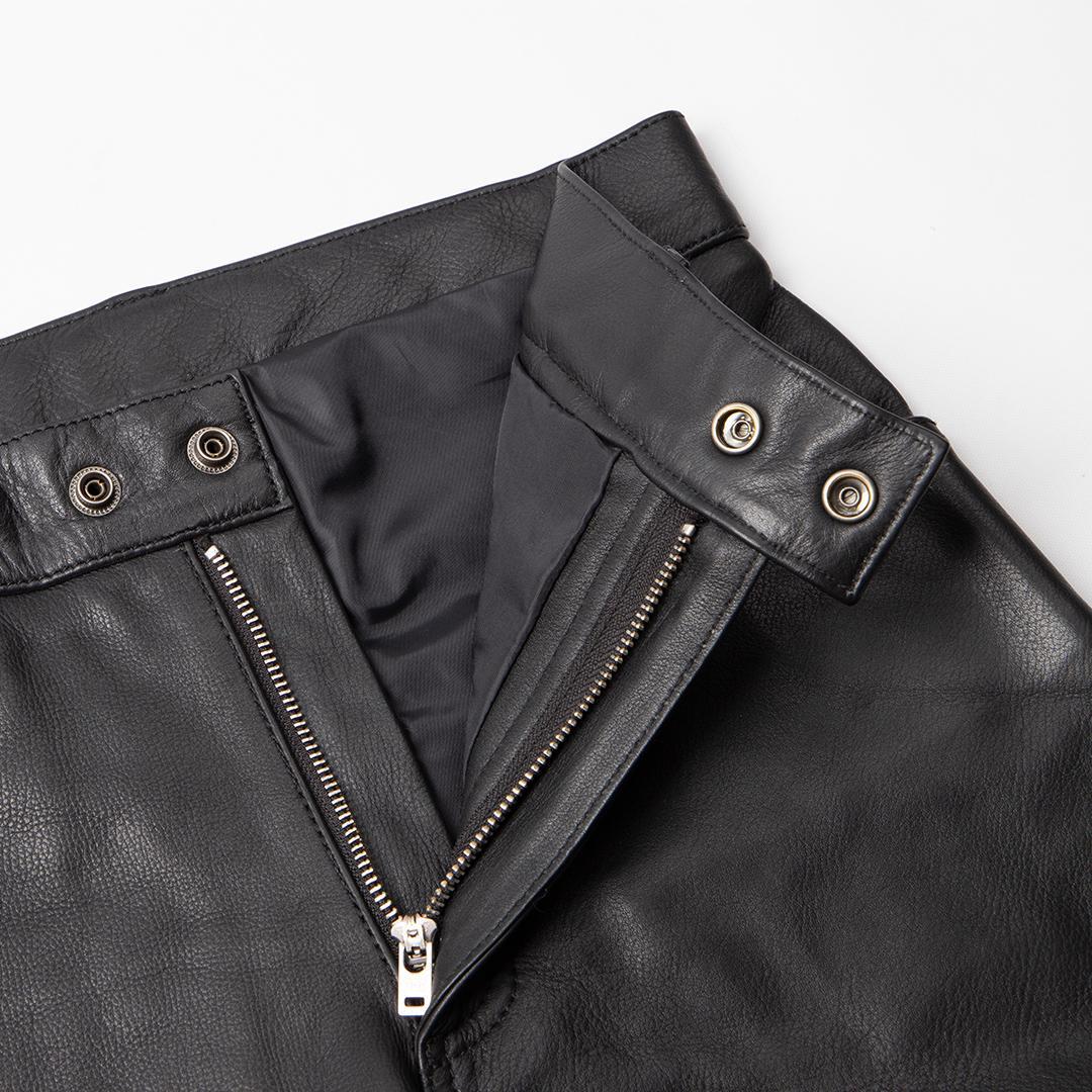 【デグナー】スリムフィットレザーパンツ[DP-18A] ブラック 〈XLサイズ〉［ 京都 バイクギア 牛革 パンツ ズボン ファッション 服 人気 おすすめ 革 レザー ツーリング ライダー バイカー バイク ブランド メーカー ギア パーツ 送料無料 ふるさと納税 ］