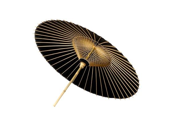 【日吉屋】特選番傘（黒） 名入れあり（タイプA・C)