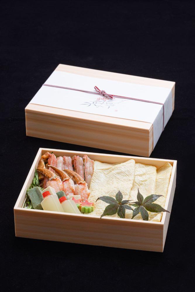 【京湯葉 ゆば庄】京湯葉と蟹のしゃぶしゃぶ一段セット｜京都 グルメ しゃぶしゃぶ 海鮮 鍋 人気セット[ 老舗 名店 湯葉 京湯葉 お鍋 おいしい おすすめ 人気 お取り寄せ 通販 送料無料 ] 