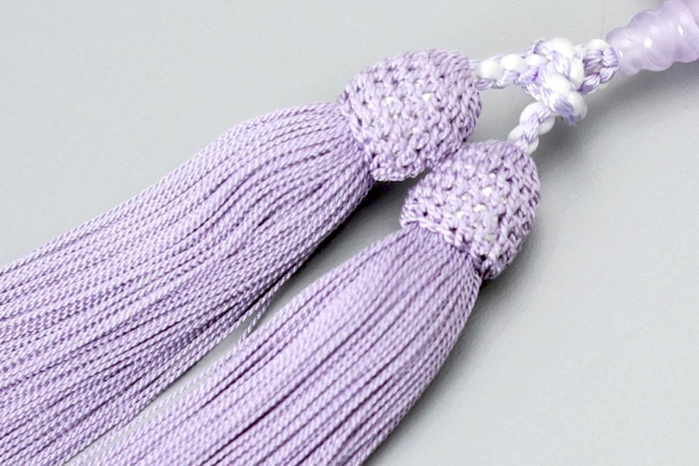 【京念珠】数珠 悟仕立 淡水真珠 藤雲石 正絹房 【土屋念珠店/女性用/レディース/念珠/略式/3704】