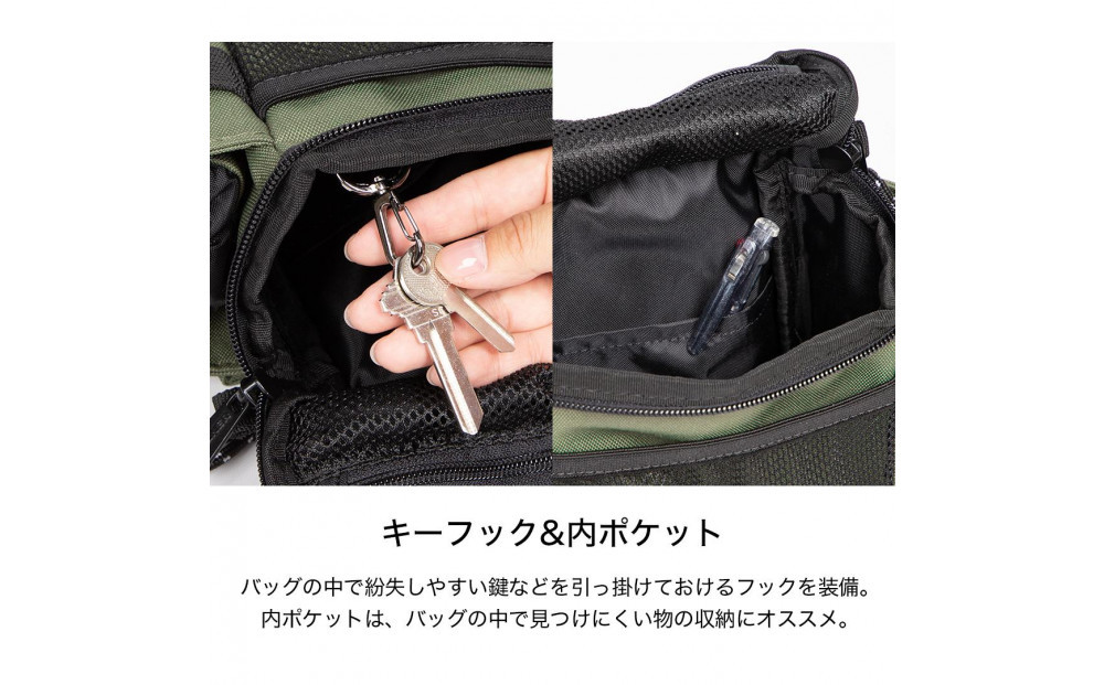 【デグナー】ホルスターバッグ [NB-203] ＜カーキ＞［ 京都 バイク 革製品 ブランド ホルスター バッグ 人気 おすすめ おしゃれ 収納 鞄 革 ツーリング ライダー バイカー バイクギア メーカー ギア パーツ 送料無料 ふるさと納税 ］
