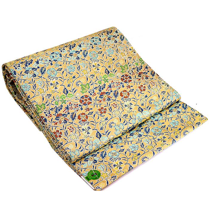 【龍村美術織物】仕立て名古屋帯　早雲寺文台裂（金）