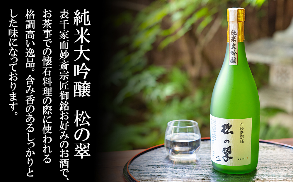 【山本本家】純米大吟醸　松の翠・神聖 京都産祝純米大吟醸（720ml×2本セット）