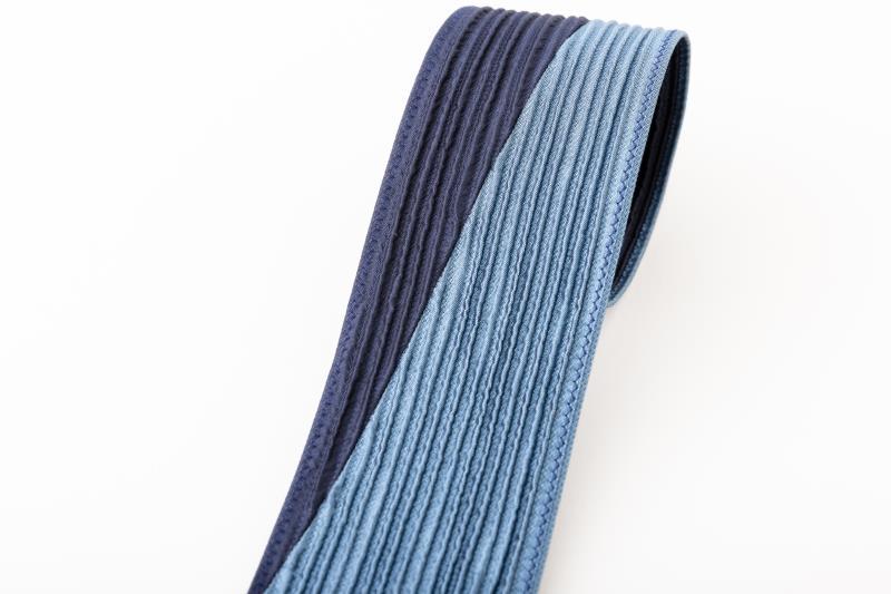 【西陣活性化を応援！】シルク西陣織ネクタイ（リンクルタイ・黒青）