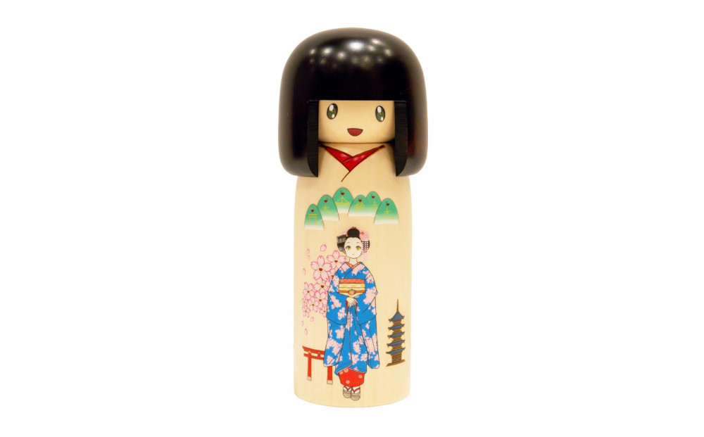 舞妓さんこけし｜京都 舞妓 人気［ 京都 村上隆 カイカイキキ アーティスト 舞妓 こけし 天然木 おしゃれ かわいい アート 現代美術 人気 おすすめ 通販 送料無料 ふるさと納税 ］