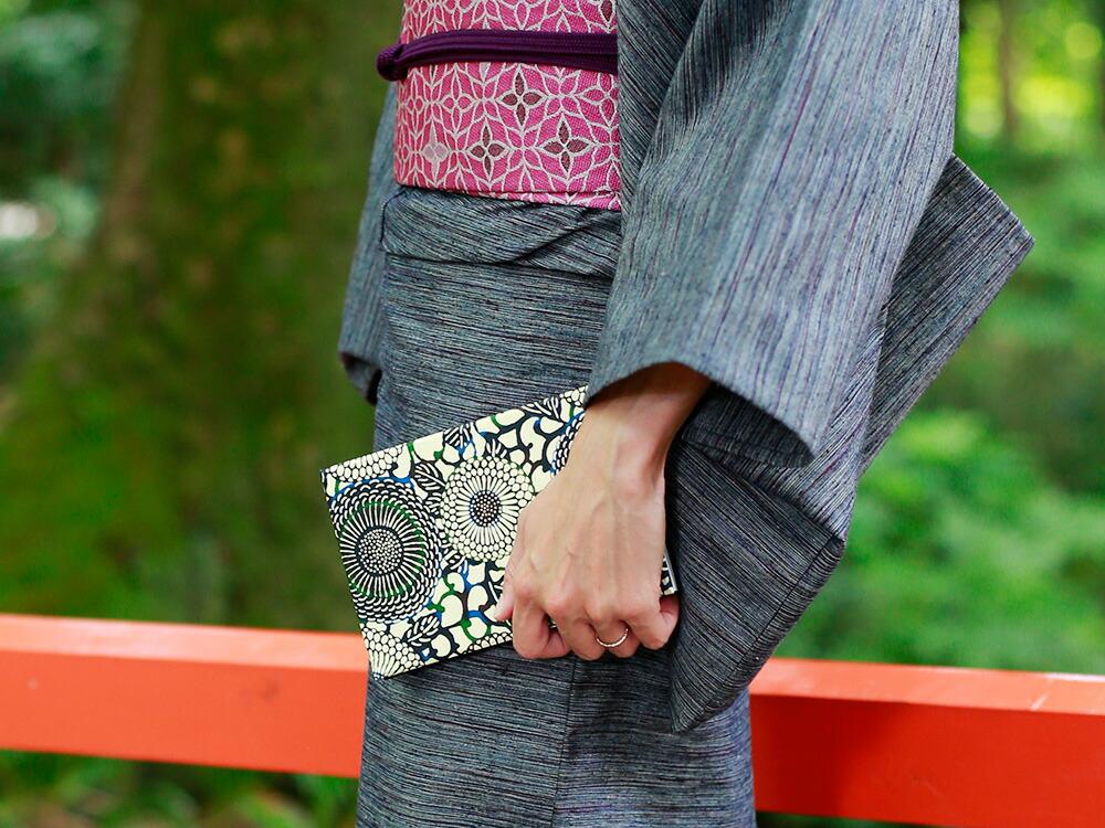 【たゆたふ】ROCCA goen オリジナル御朱印帳と御朱印帳袋のセット（スーピマ グリーン）