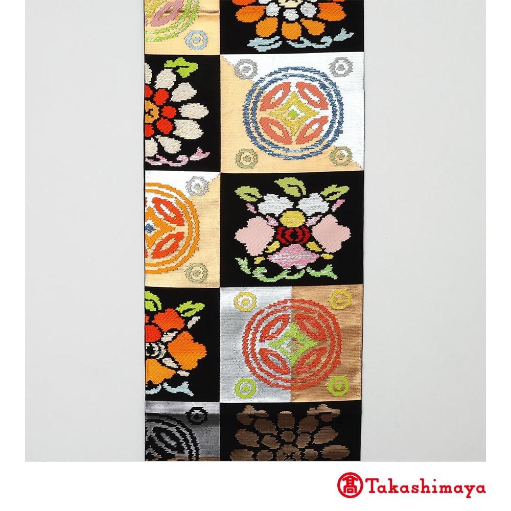 【龍村美術織物】龍村錦帯 袋帯 遠州七宝錦 黒【高島屋選定品】