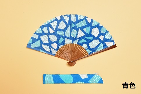 【みのや扇舗】/fan/fun扇子（小サイズ：青色）