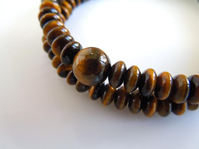 【京都 安田念珠店】 ≪一品（ひとしな）シリーズ≫ 虎目石108玉ブレス