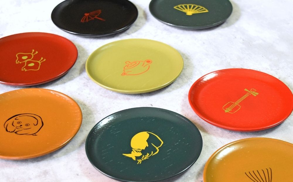 【井助商店】〈12種から選べる〉漆まめさら 4枚(動物・お道具)｜京都 漆器 皿 食器 人気［ 京都 老舗 漆器 皿 食器 人気 おすすめ 漆 工芸品 お取り寄せ 通販 送料無料 ふるさと納税 ］