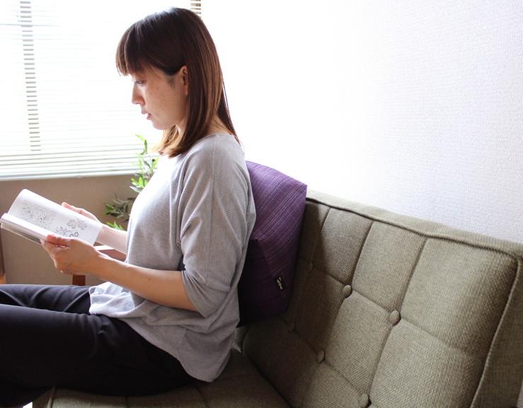 【 洛中高岡屋 】長く楽に座れる寛ぎのアイテム 西陣織 おじゃみ座ぶとん （都縞・紫）