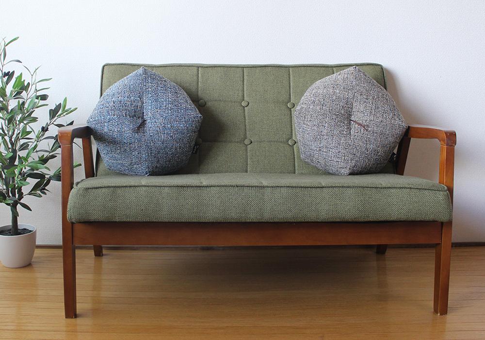 【 洛中高岡屋 】落ち着いた色目と素材感 ブレンデル おじゃみ座ぶとん（ベージュ）