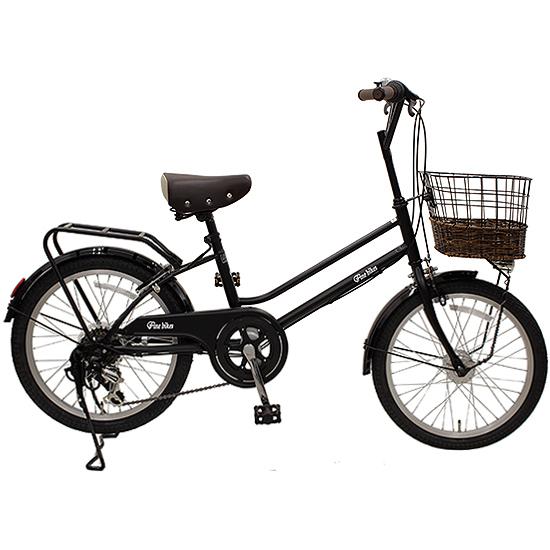 《12月中頃発送》完成品でお届け！ シティサイクル シマノ 外装6段変速 20インチ オートライト SHIMANO 自転車 ファインバイク カフェミニ  FINEBIKES ［京都 自転車 シティサイクル 人気 おすすめ スポーツ アウトドア ツーリング ブランド メーカー］CAFE-FBCM206R【マットブラック(MK)】