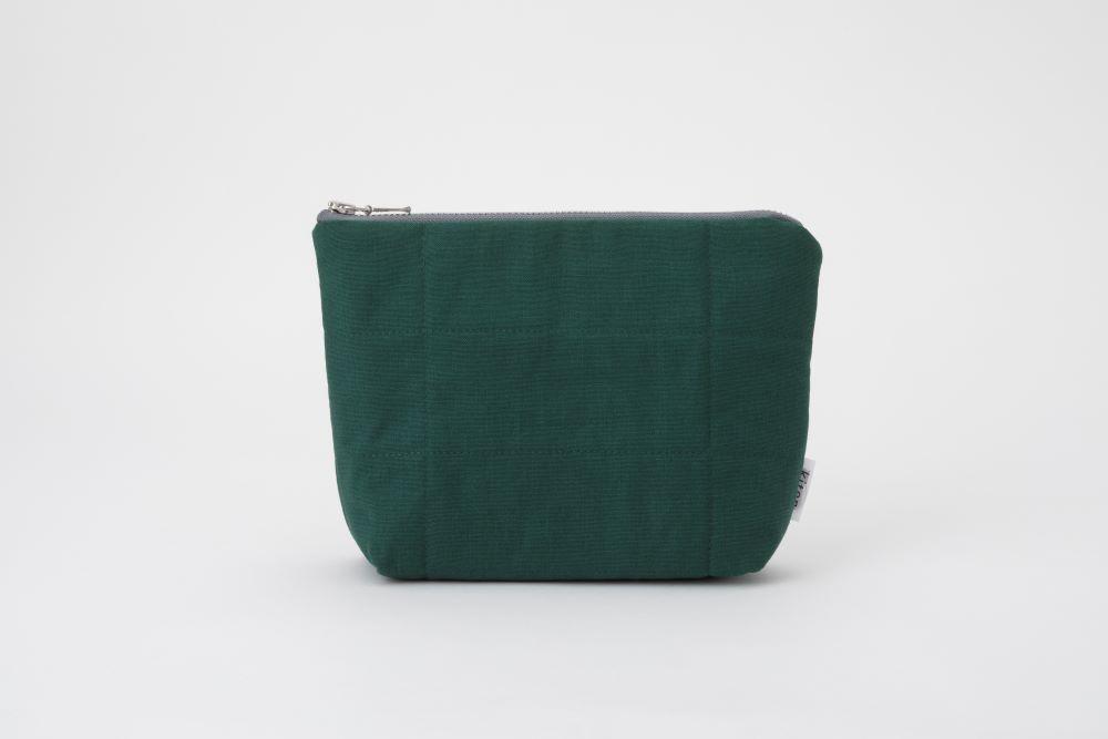 【kiten.kyoto】HANTEN.  Pouch 深緑（FUKAMIDORI）
