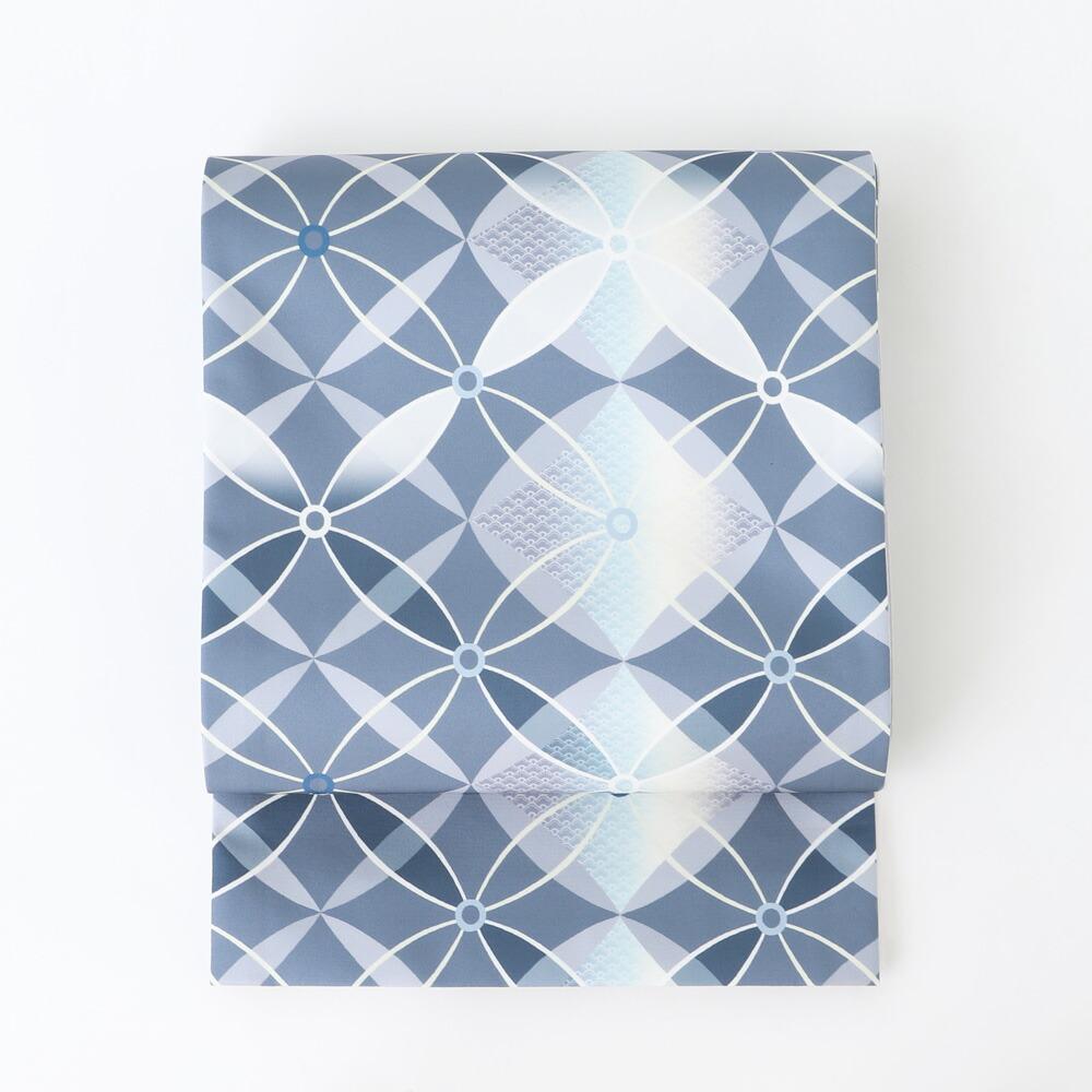 【たゆたふ】六花オリジナル京袋帯 WA・KKA（七宝重ねグレー）