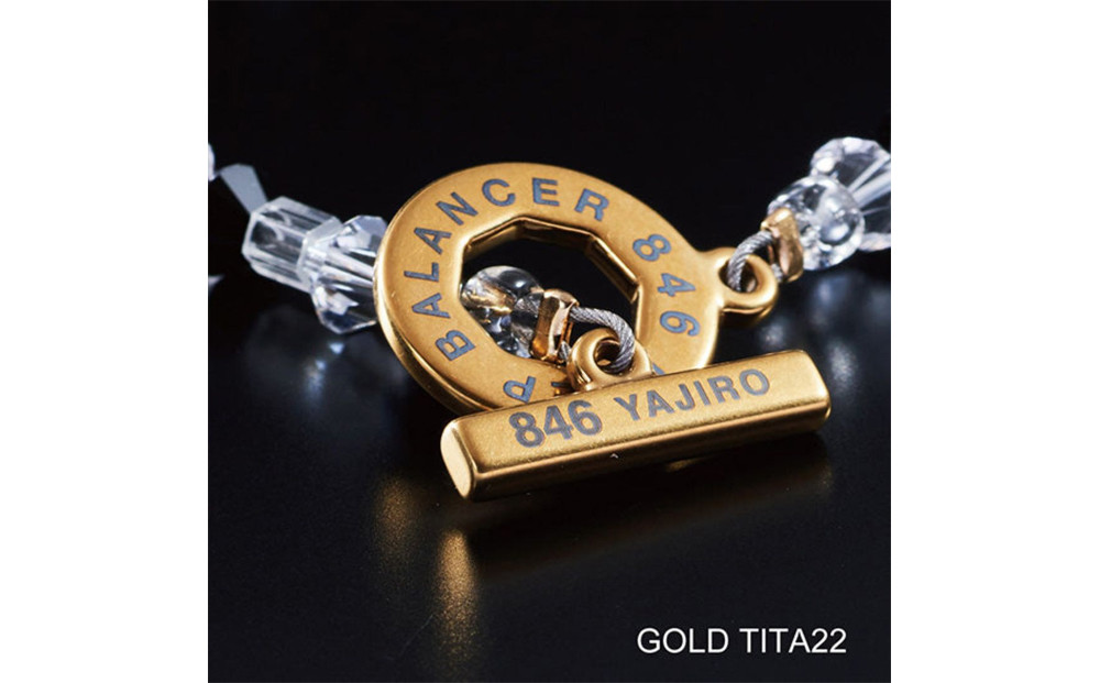 【846YAJIRO】スポーツネックレス 6シリーズ GOLD TITA22〈SILK WHITE・LLサイズ52センチ〉｜京都 ヤジロ リカバリーネックレス おしゃれ 人気［ 磁気ネックレス サイズ交換不可 プロ選手愛用 疲労回復 体調管理 睡眠 健康 おしゃれ 人気 おすすめ スポーツ リカバリー お取り寄せ 通販 送料無料 ふるさと納税 ］