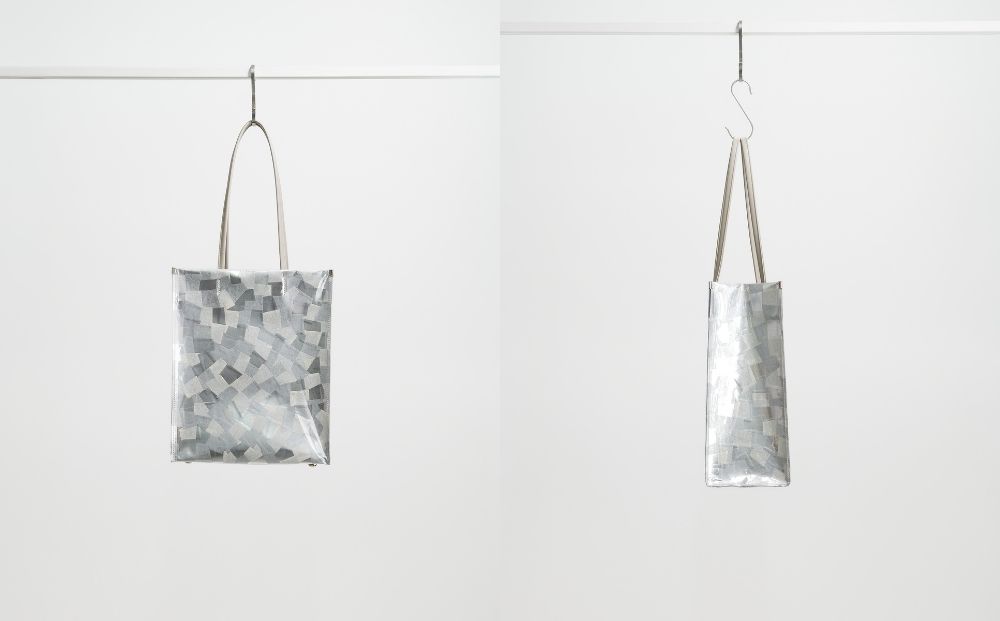 【KENTO HASHIGUCHI×京都西陣織】銀引箔 トートバッグ B5 縦型｜京都 バッグ 鞄 人気 ブランド［ 京都 バッグ 鞄  西陣織 人気 おすすめ ファッション おしゃれ お取り寄せ 通販 送料無料 ふるさと納税 ］